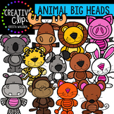 Animal Big Heads {Creative Clips Digital Clipart}