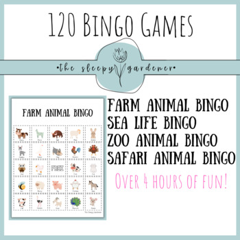 Animal Bingo Bundle | Virtual Field Trip Activities | Low Prep Printables