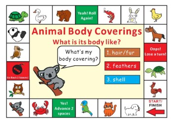 Animal Body Coverings Game board by Rick's Creations | TPT