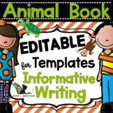 Animal Book Report - Research Project Editable Templates f