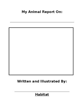 Preview of Animal Book Report