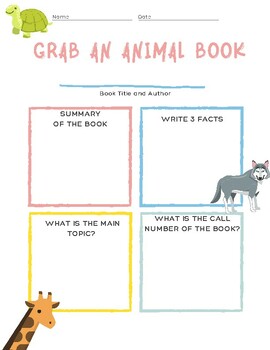 Preview of Animal Book Research
