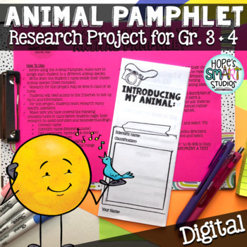 Preview of Animal Brochure - Informational Writing Research Project for Grade 3 & 4