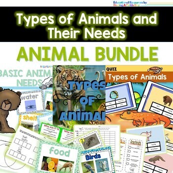 Preview of Basic Animal Needs and Types of Animals Bundle- Boom Cards Included