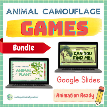 Preview of Animal Camouflage Games BUNDLE- Can you find the hidden animal? Animal or Plant?