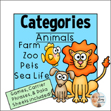 Categories for Speech Therapy:  Farm and Zoo Animals, Pets