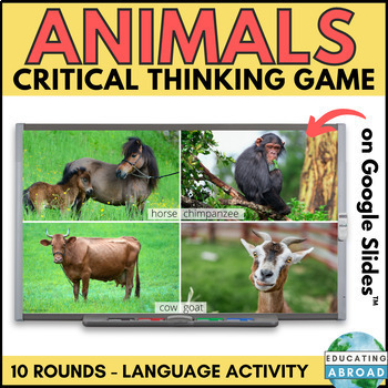 Preview of Animal Categories Speaking Activity to Strengthen Language Arts Skills