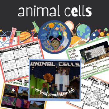 Preview of Animal Cell Parts And Functions Minecraft Simulation/Virtual Tour