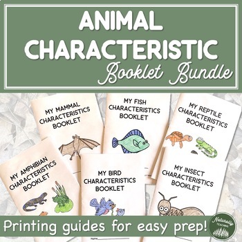 Preview of Animal Characteristic Booklet Bundle