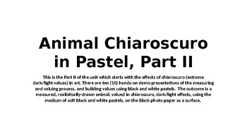 Preview of Animal Chiaroscuro in Black/White Pastel, Part II