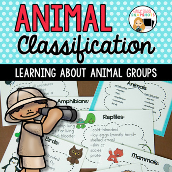 Animal Classification Printables and Powerpoint by Grade School Snapshots
