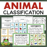 Vertebrates & Invertebrates Animal Classification Sort 3rd