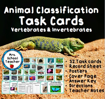 Preview of Animal Classification Task Cards
