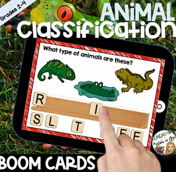 Preview of Animal Classification BOOM CARDS- DISTANCE LEARNING