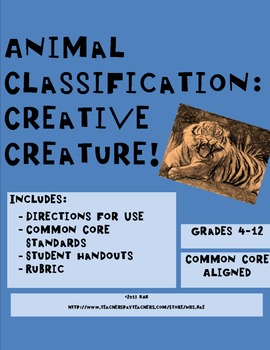 Preview of Animal Classification: Creative Creature!