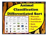 Animal Classification Cut & Paste: Sort animals by charact