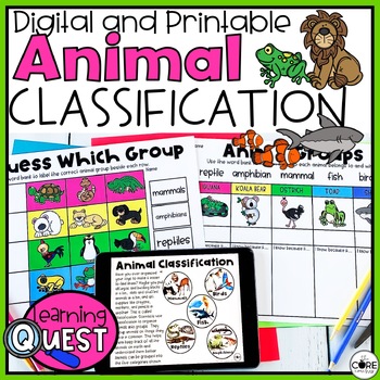 Preview of Animal Classification Digital Activities - Animal Classification Sort