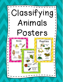 Animal Classification Posters by The Teaching Chick | TPT