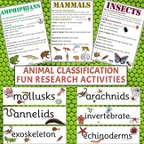 Animal Classification, Sorting, Games, Vocab Flashcards, QQT