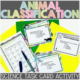 Animal Classification Task Cards | Vertebrate and Inverteb