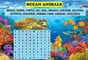 Animal Classification Word Search Posters by Swati Sharma | TPT