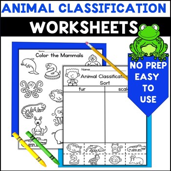 Preview of Animal Classification Unit With Worksheets Fact Books and Posters