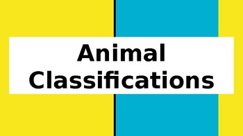 Preview of Animal Classifications
