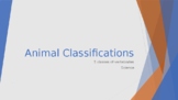 Animal Classifications 5 classes of vertebrates