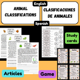 Animal Classifications  - Clasificaciones de Animales