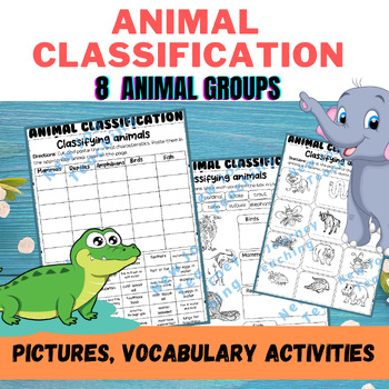 Preview of Animal Classifications, Classification of Animal Worksheets, 6 Group Animals