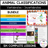 Animal Classifications Complete Bundle |Unit + Worksheets 