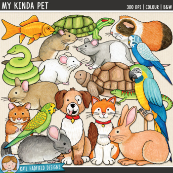 Animal Clip Art: My Kinda Pet by Kate Hadfield Designs | TPT