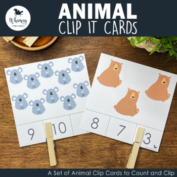 Animal Clip Cards