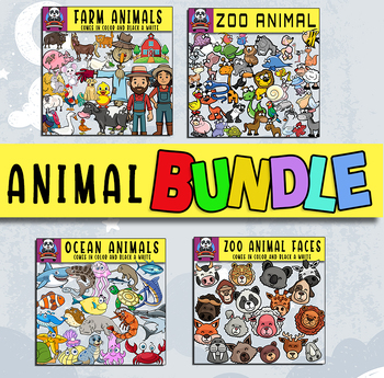 Preview of Animal Clipart Bundle - Creative Clips Clipart.
