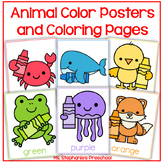 Animal Color Classroom Decor Posters and Coloring Pages