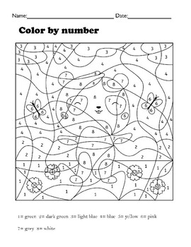Animal Color by Number Math Activity by Primary Smart Club | TPT