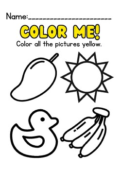 Preview of Animal Color Me Worksheets