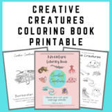 Animal Coloring Book- Blobfish, Goblin Shark, Aye Aye, Dum