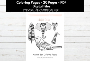 Download Zoo Animal Coloring Pages Worksheets Teaching Resources Tpt