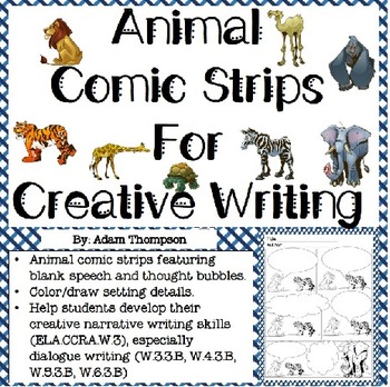 Preview of Comic Strips for Creative Writing - Animal