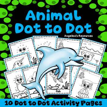 Preview of Animal Connect the Dots Math Worksheets | Dot to Dot Coloring Pages