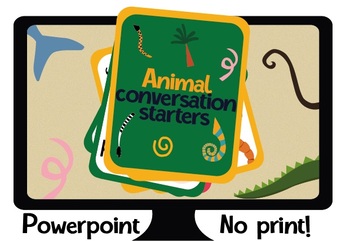 Preview of Animal Conversation starters Interactive Powerpoint Presentation