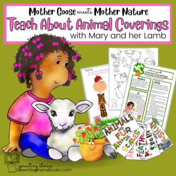 Preview of Animal Coverings Kindergarten Activities with a Mary Had a Little Lamb Rhyme