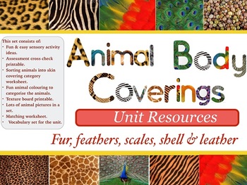 Animal Body Coverings Unit Resources by The Innovius Ideas | TpT