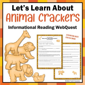 Preview of Animal Crackers Worksheets Internet Reading Research Webquest