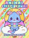Animal Creepy Kawaii Pastel Goth Coloring Book (Digital Download)