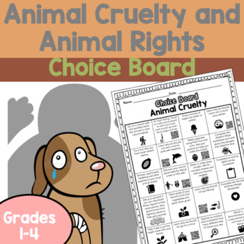 Preview of Animal Cruelty and Animal Rights Self Driven Activities (Choice Board)