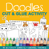 Animal Cut and Glue Activities | Printable Cutting Activit