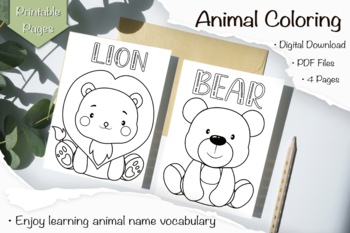 Preview of Animal Cute Coloring