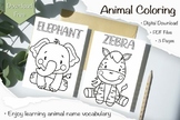 Animal Cute Template Doodles Coloring